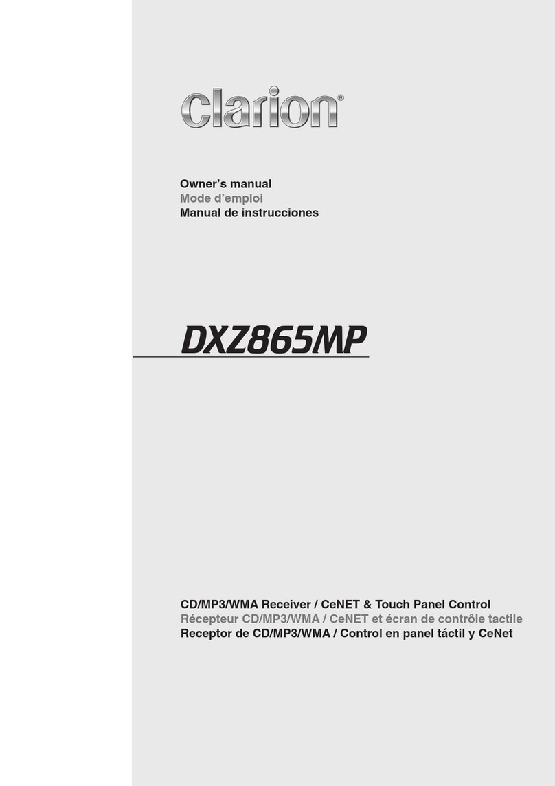 Clarion DXZ865MP owner's manual