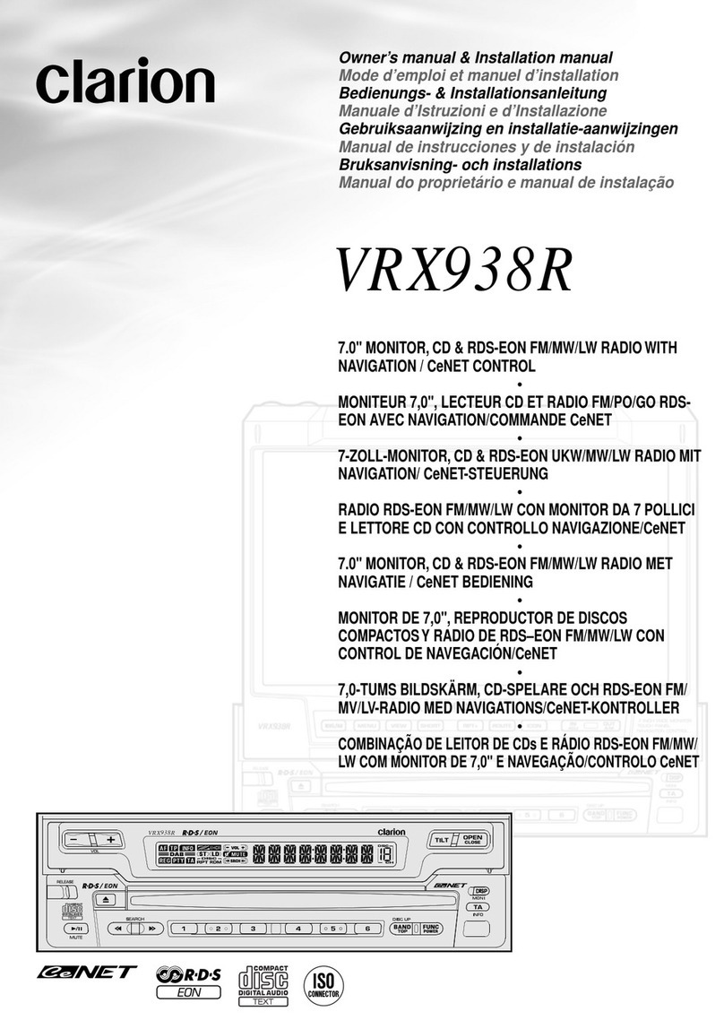 Clarion VRX938R Repair manual