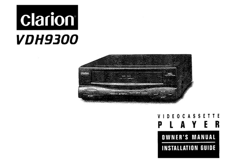Clarion VDH9300 owner's manual