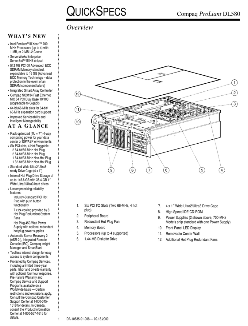 Compaq ProLiant DL580 User manual