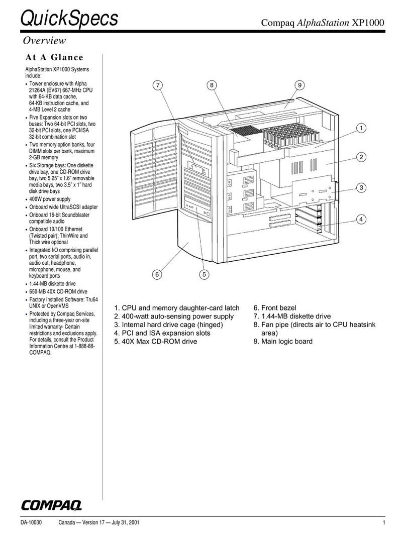 Compaq AlphaStation XP1000 specification