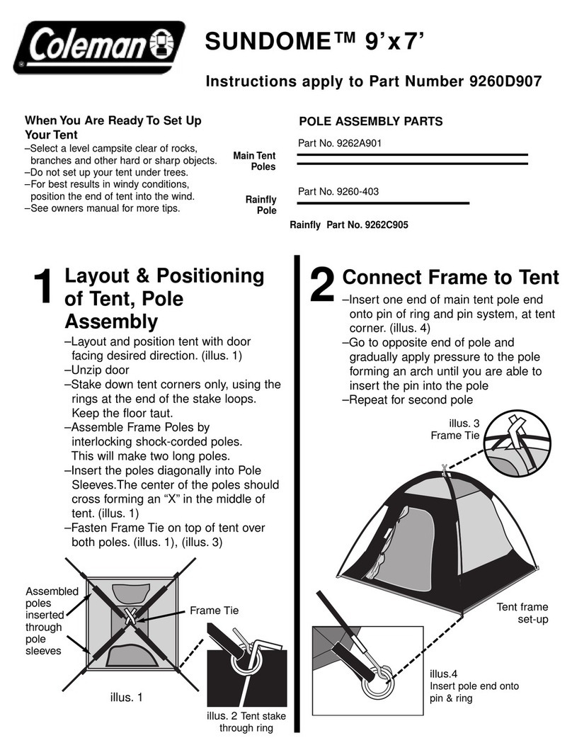 Coleman SUNDOME 9262C905 User manual