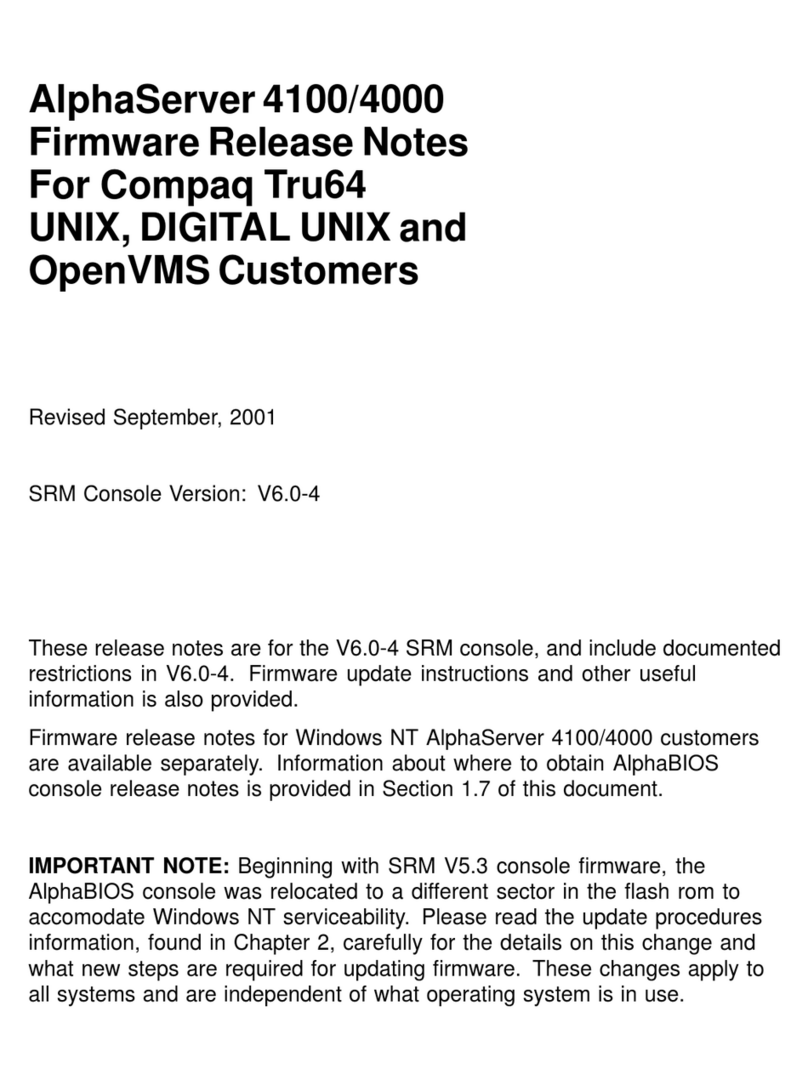 Compaq AlphaServer 4100 s Firmware release notes Compaq AlphaServer 4100 s Firmware release notes