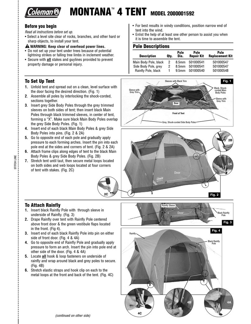 Coleman MONTANA 4 2000001592 User manual Coleman MONTANA 4 2000001592 User manual