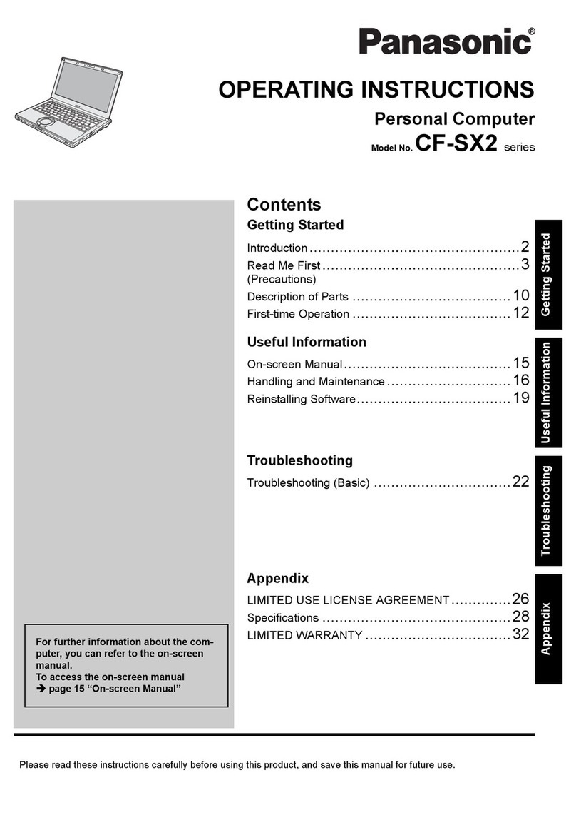 Panasonic Toughbook SX2 User manual