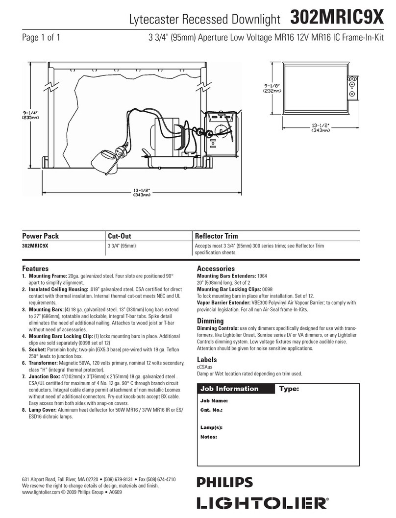 Lightolier Lytecaster 302MRIC9X User manual