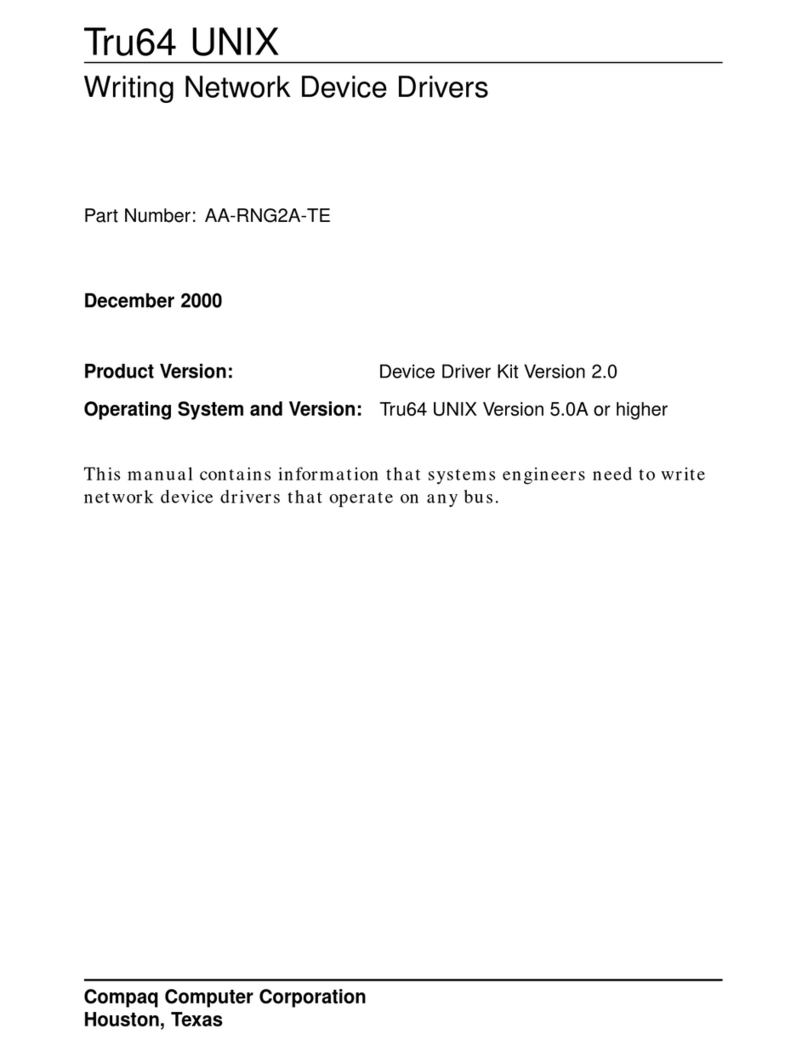 Compaq Tru64 UNIX User manual