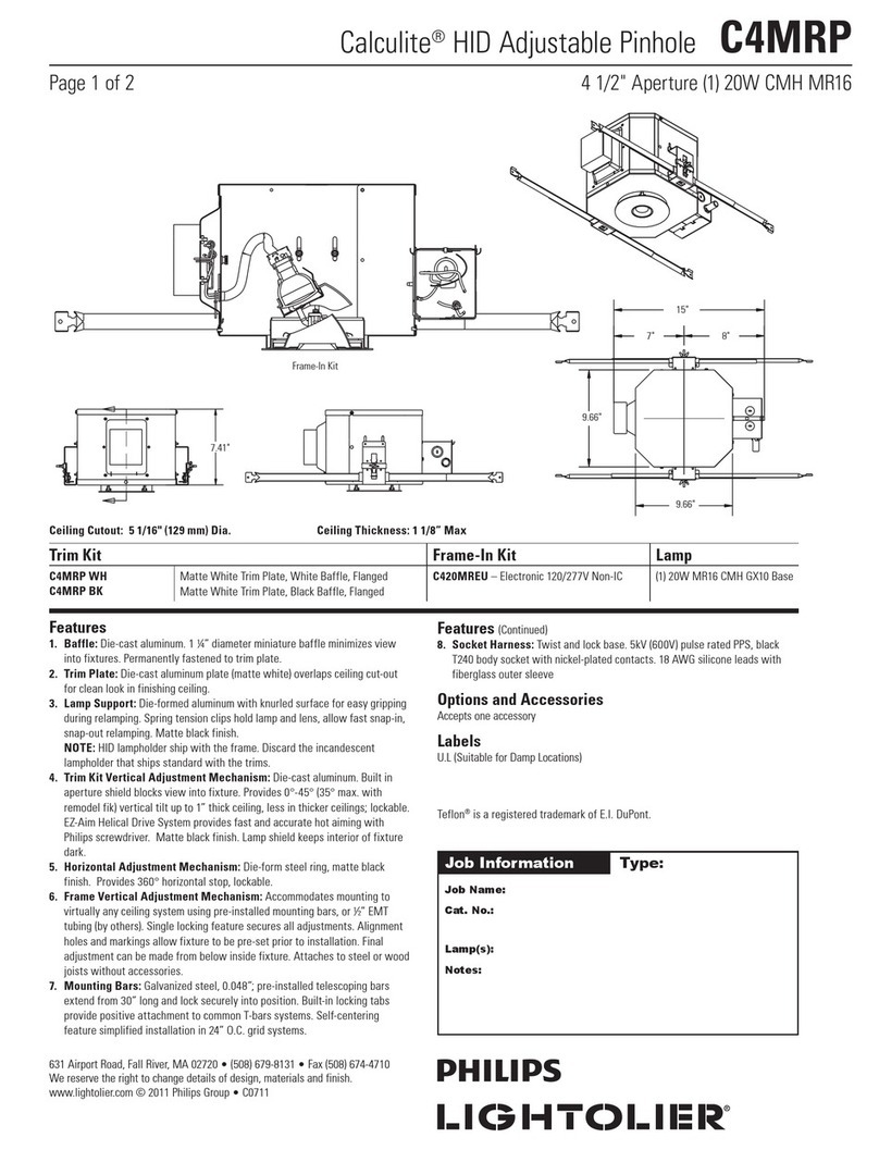 Lightolier Calculite C4MRP specification Lightolier Calculite C4MRP specification