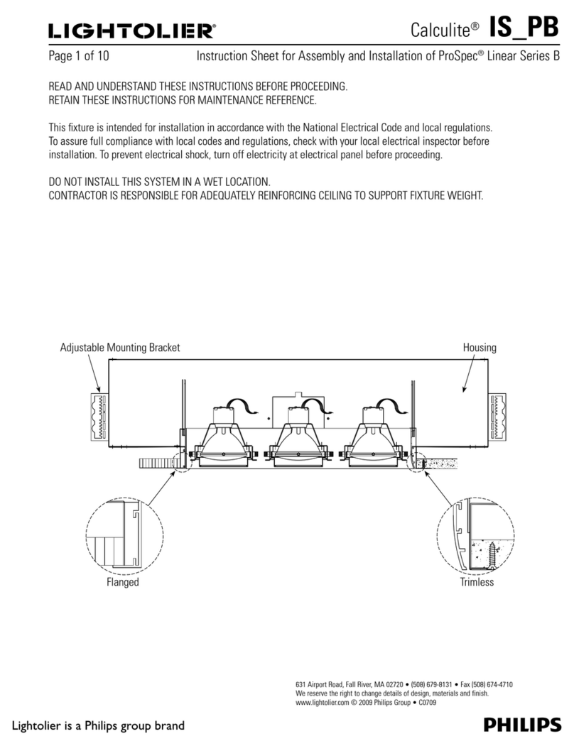 Lightolier Calculite IS_PB Assembly and Instruction Manual