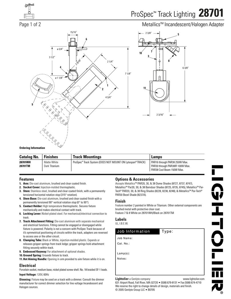 Lightolier ProSpec 28701 specification