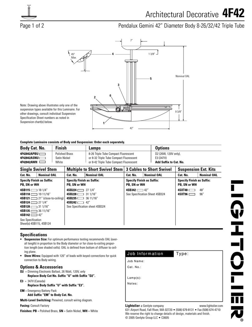 Lightolier 4F42 User manual