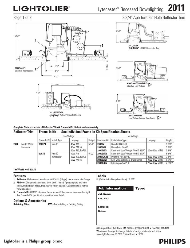 Lightolier Lytecaster 2011 specification