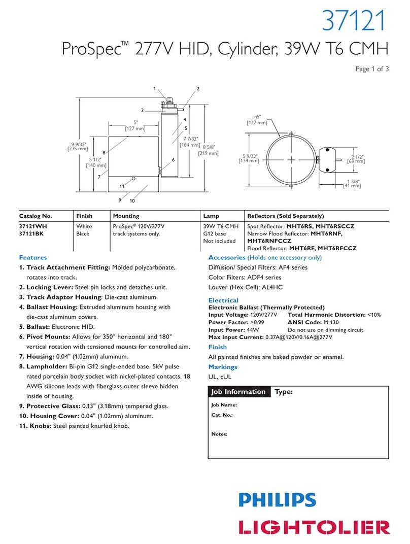 Lightolier ProSpec 37121 User manual
