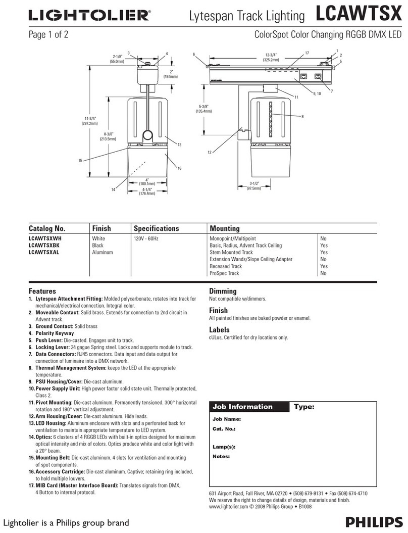 Lightolier Lytespan LCAWTSX specification