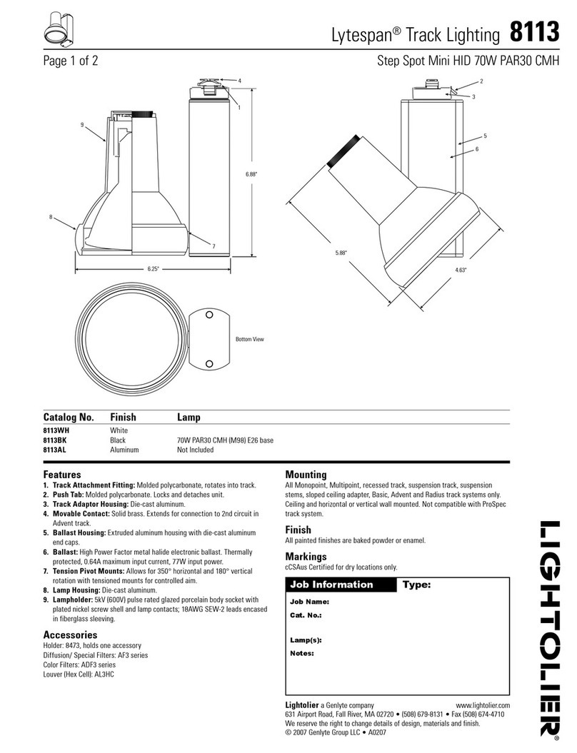 Lightolier Lytespan 8113 specification