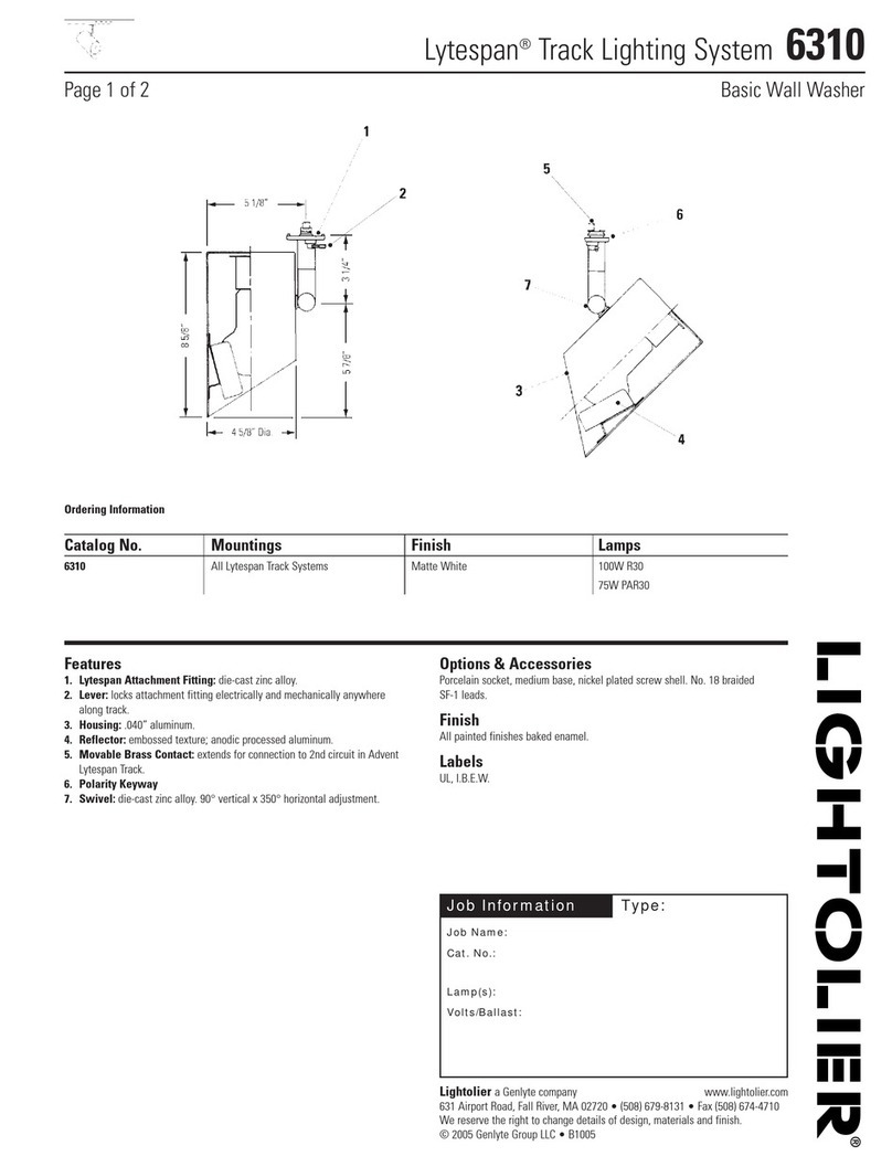 Lightolier Lytespan 6310 User manual Lightolier Lytespan 6310 User manual