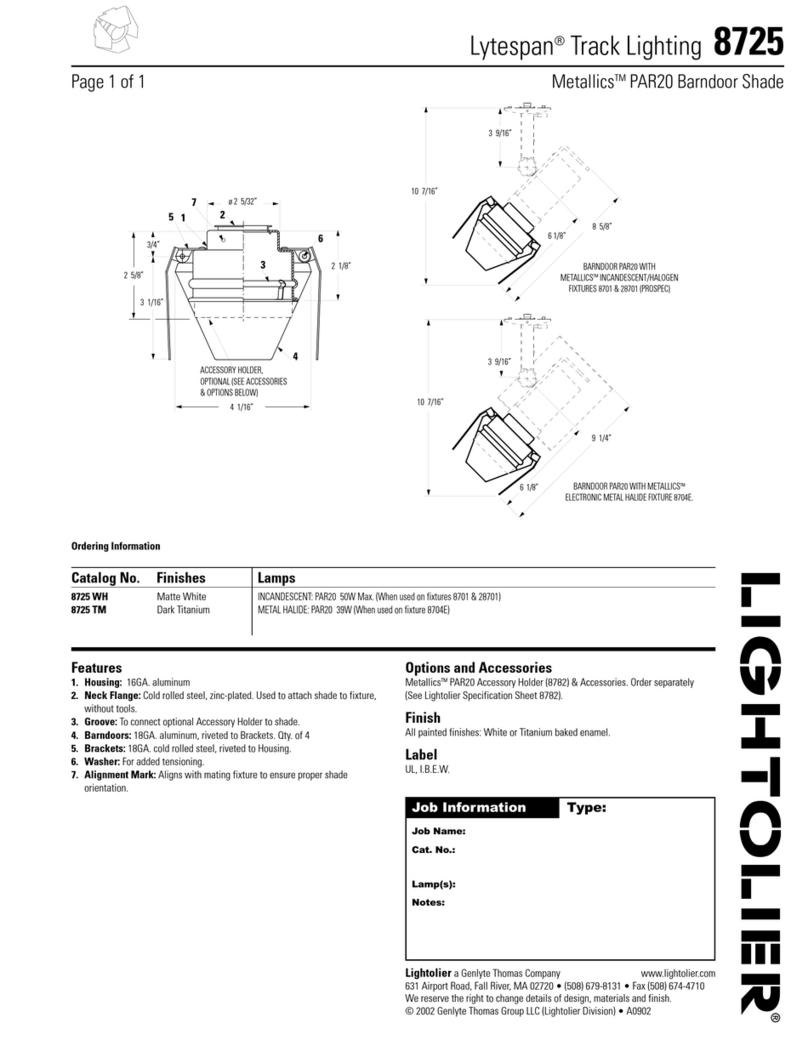 Lightolier Lytespan 8725 specification