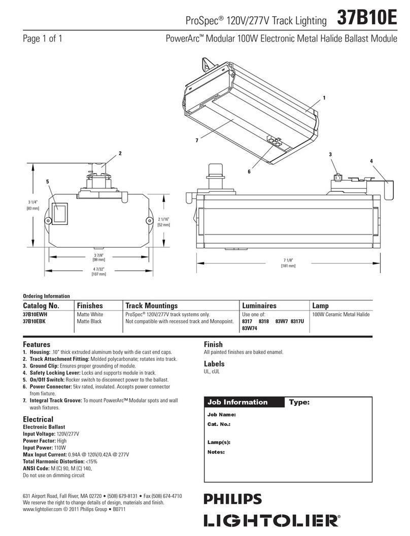 Lightolier ProSpec 37B10E User manual