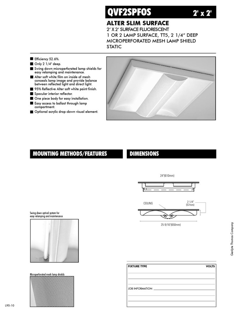 Lightolier QVF2SPFOS Installation