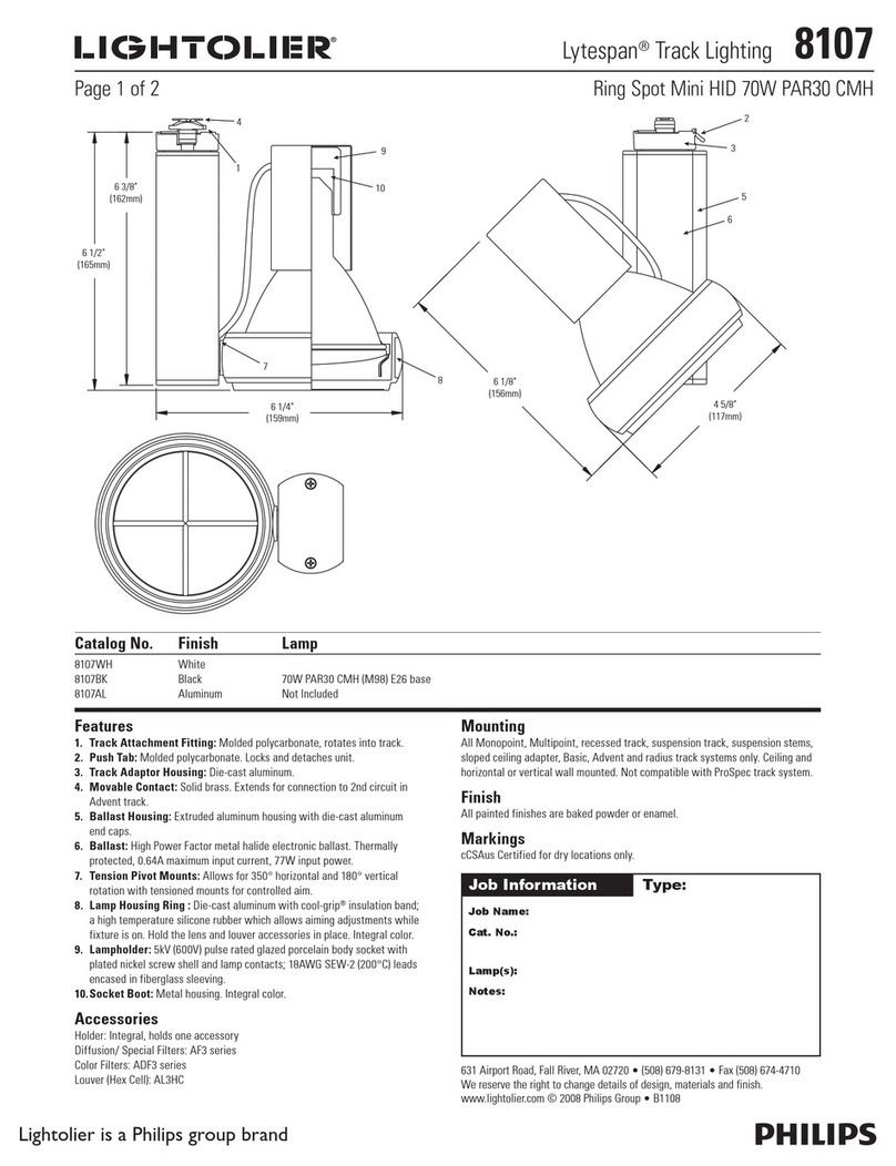 Lightolier Lytespan 8107 User manual Lightolier Lytespan 8107 User manual