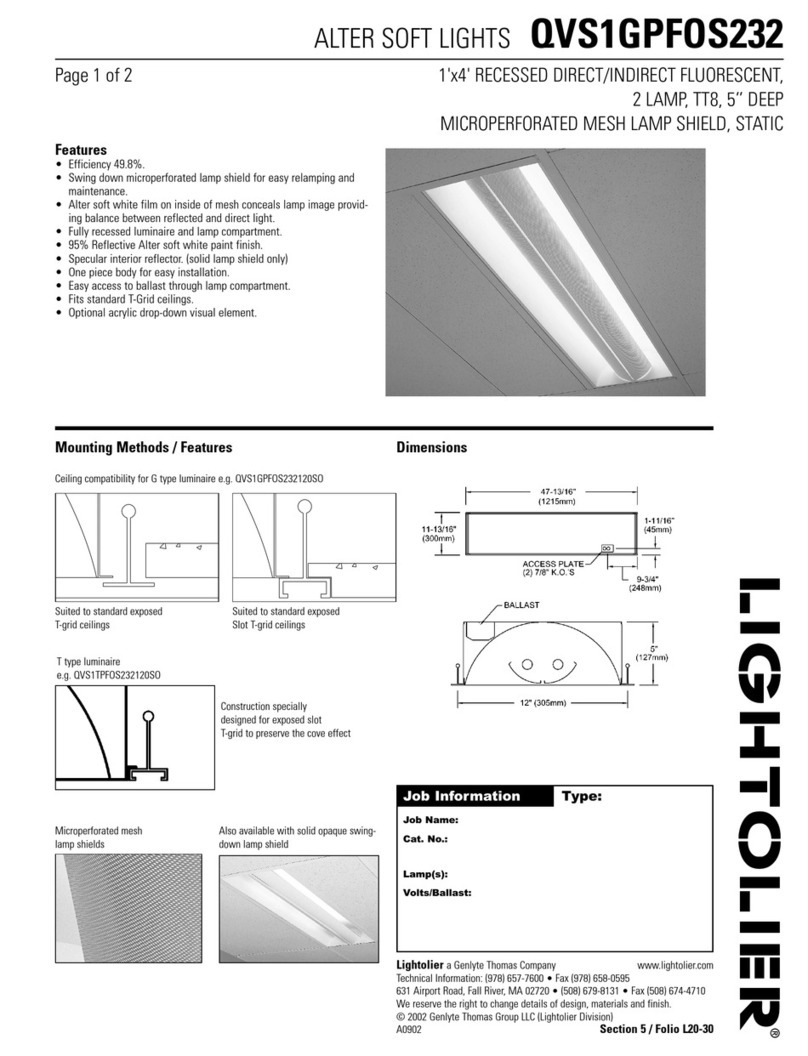 Lightolier QVS1GPFOS232 User manual