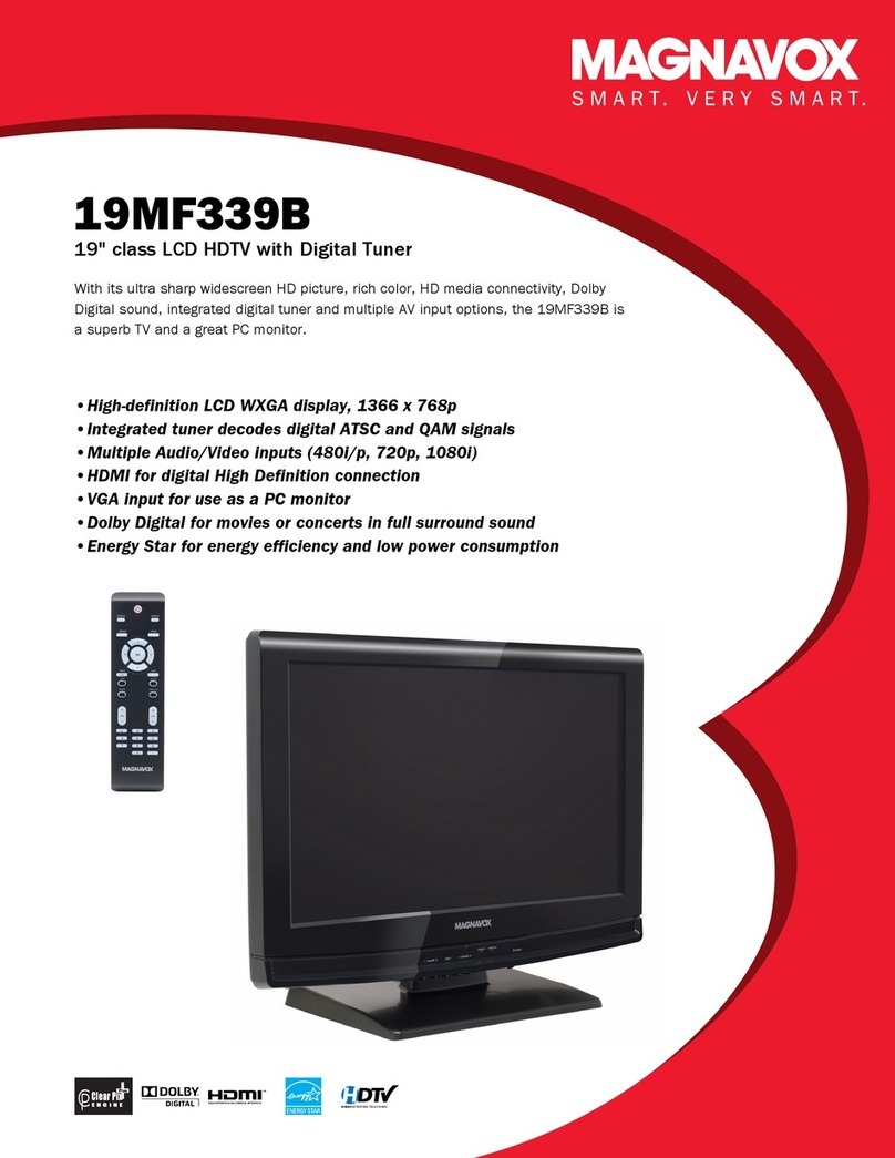 Magnavox 19MF339B - 19" LCD TV User manual