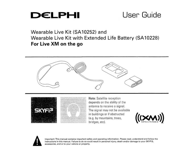 Delphi SA10252 - SKYFi 3 Standard Live Wearable User manual