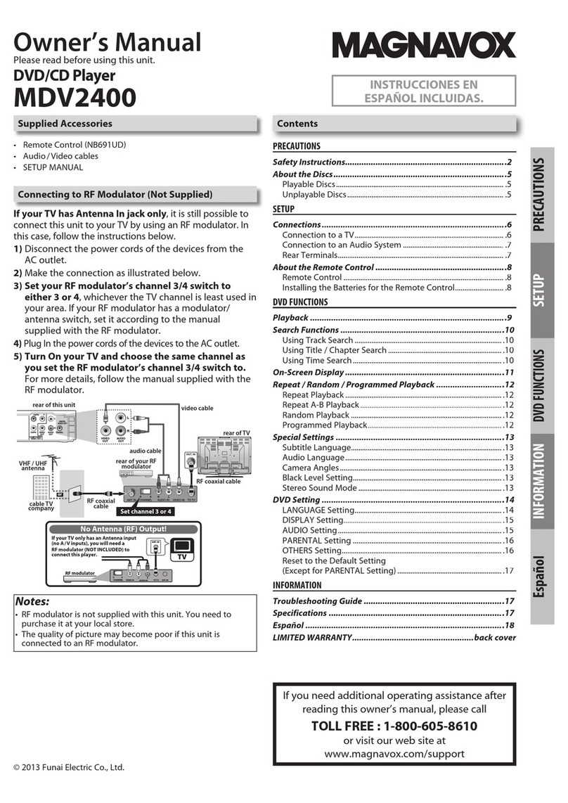 Magnavox MDV2400 User manual