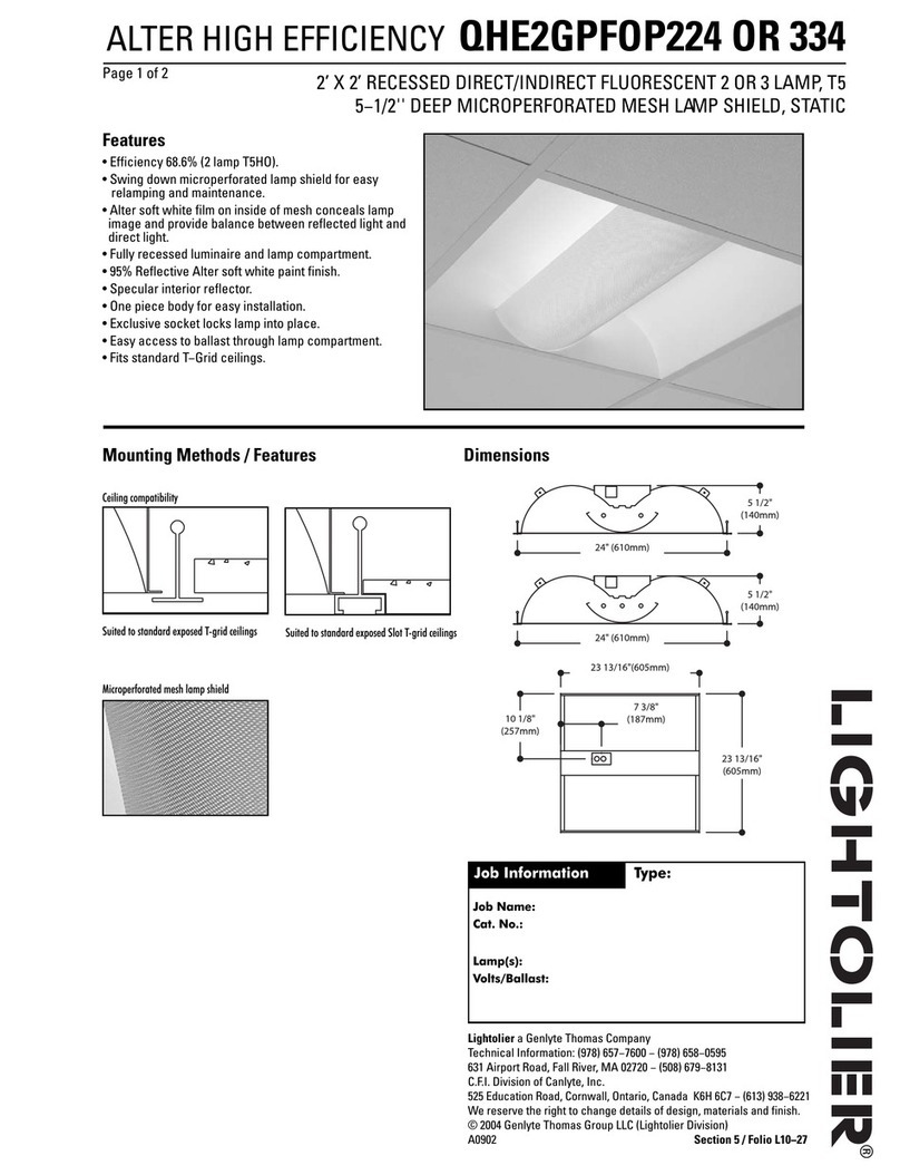 Lightolier QHE2GPFOP224 User manual