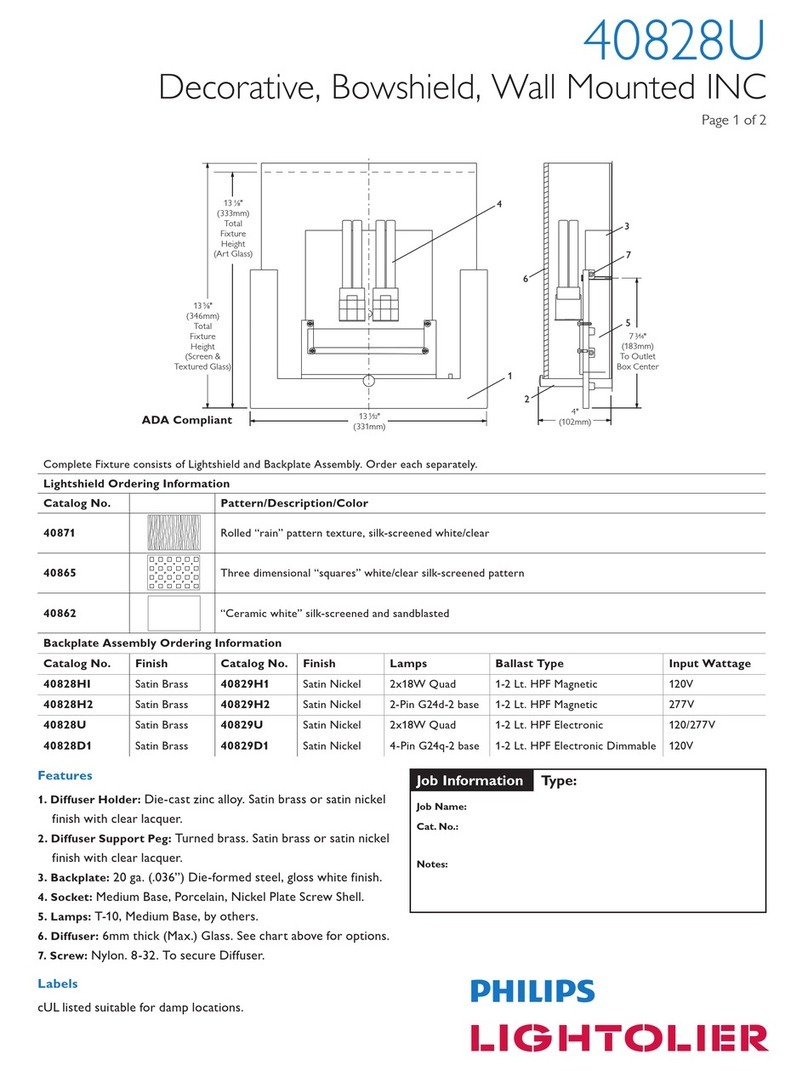 Lightolier 40828U User manual Lightolier 40828U User manual
