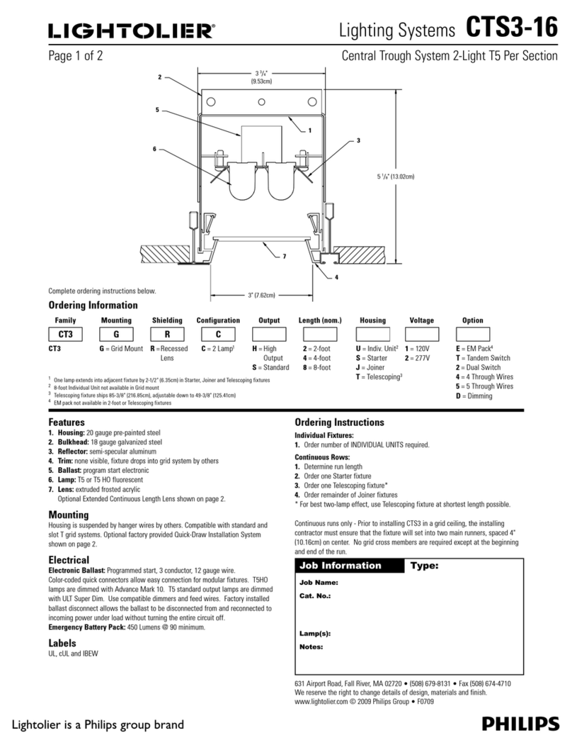 Lightolier CTS3-16 User manual