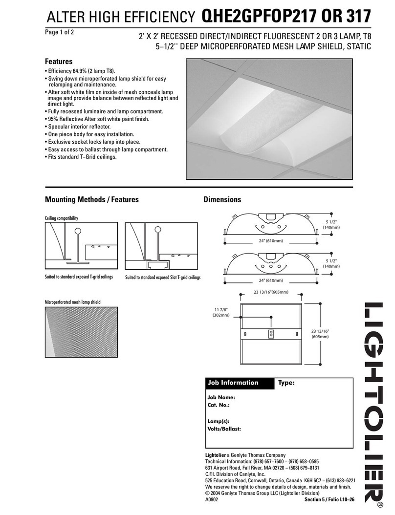 Lightolier QHE2GPFOP217 User manual