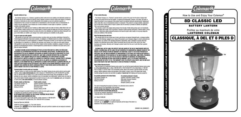 Coleman 2000001146 user guide