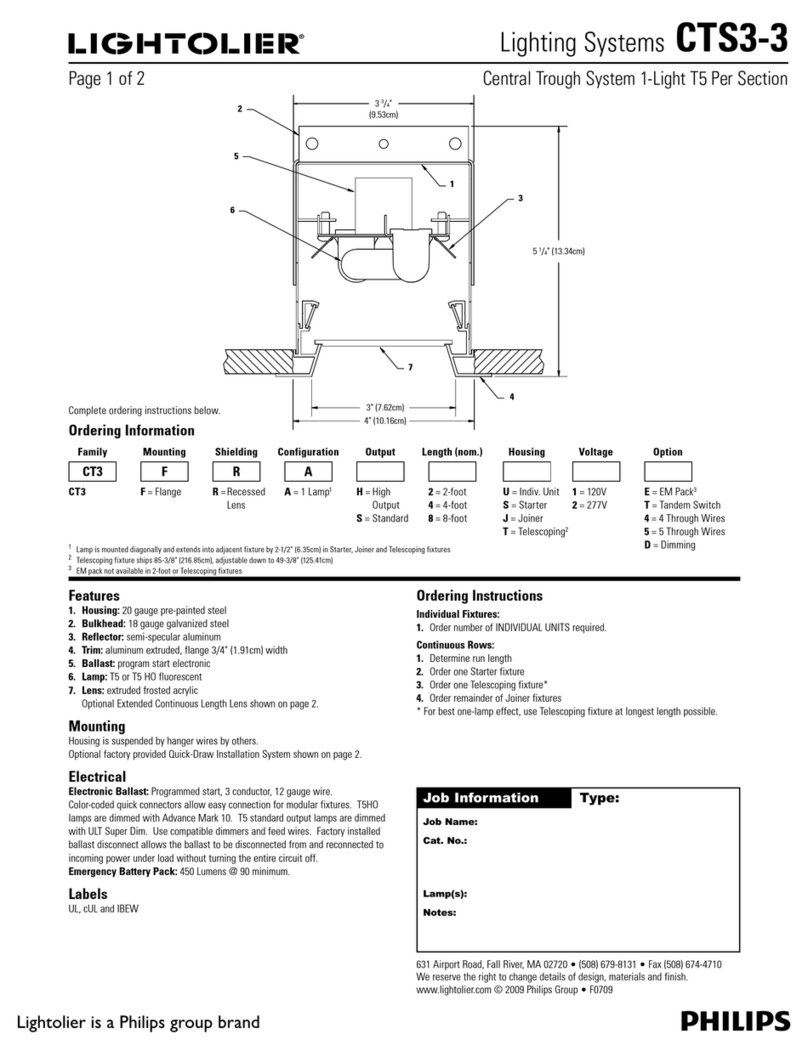 Lightolier CTS3-3 User manual