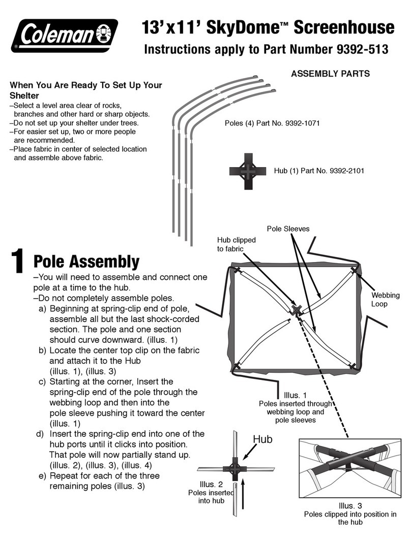 Coleman SKYDOME 9392-513 User manual