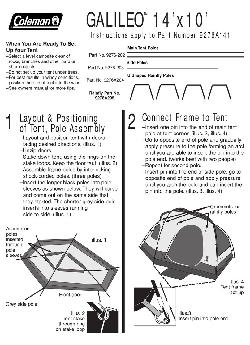 Coleman GALILEO 9276-202 instructions