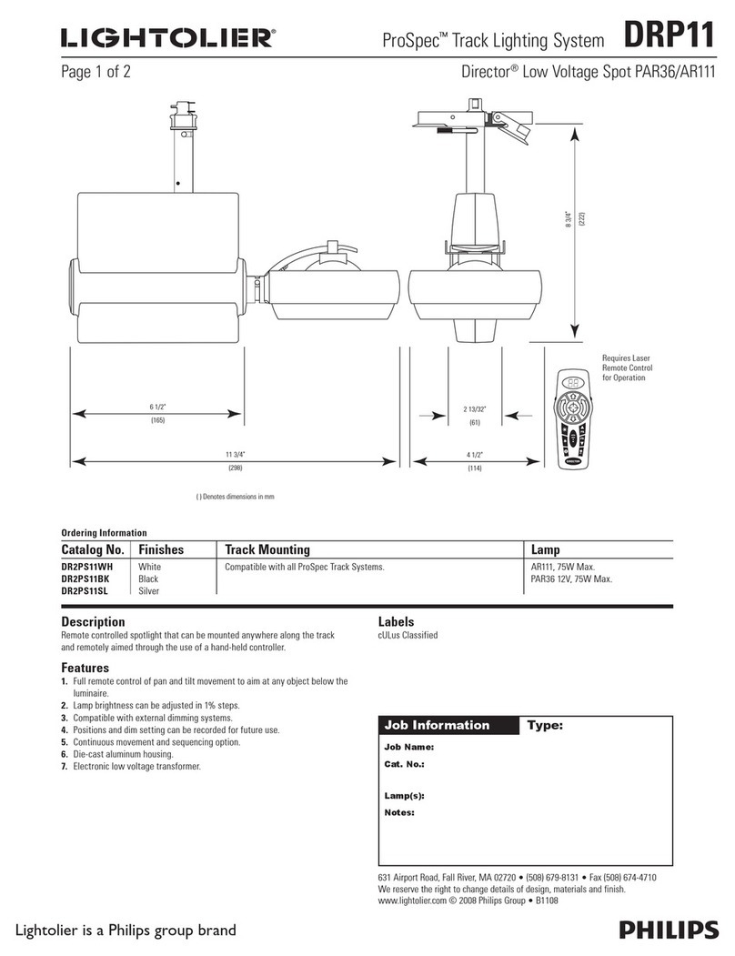 Lightolier ProSpec DRP11 User manual