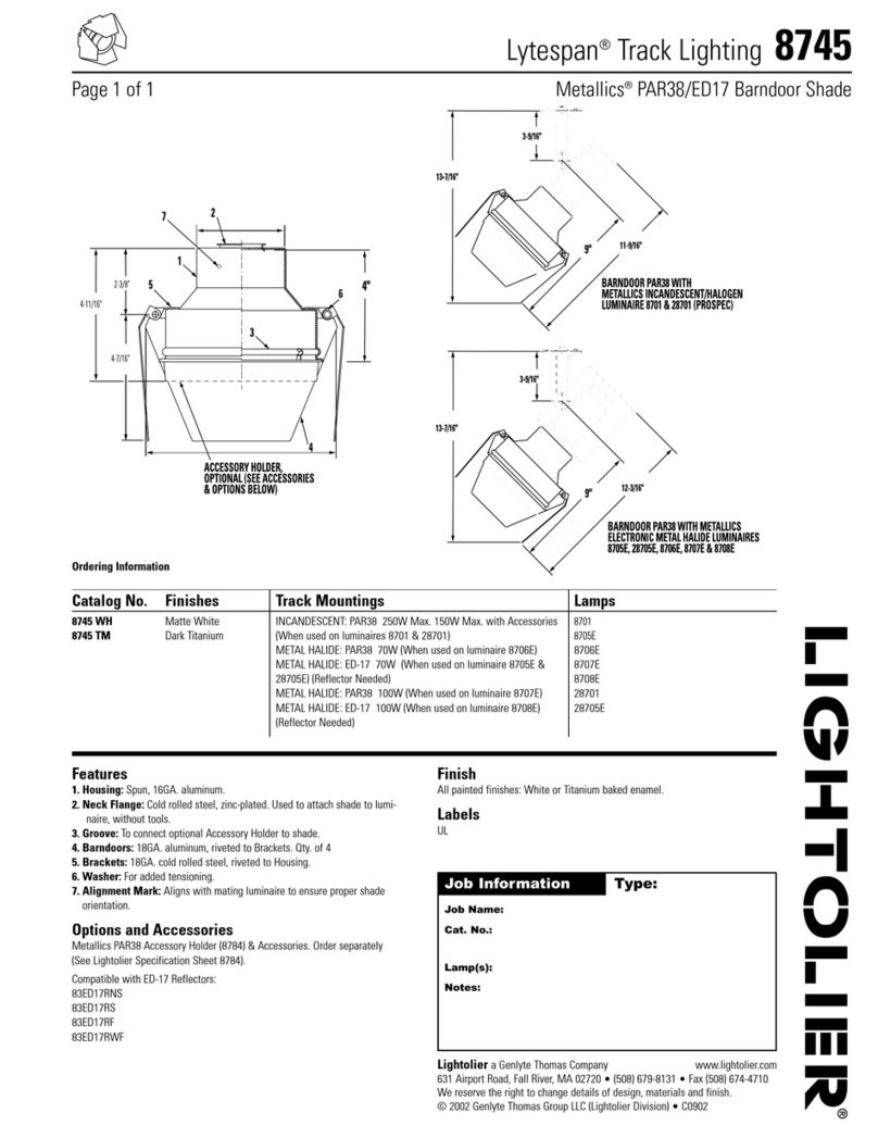 Lightolier Lytespan 8745 User manual