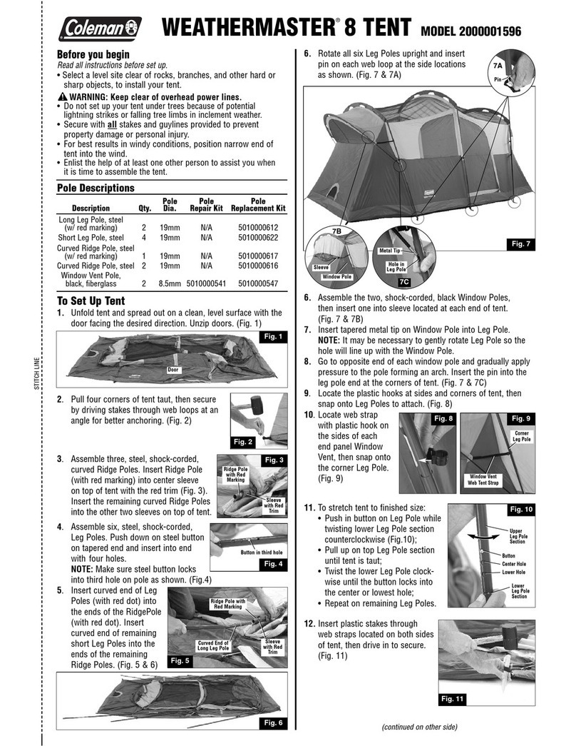 Coleman WEATHERMASTER 2000001596 Manual