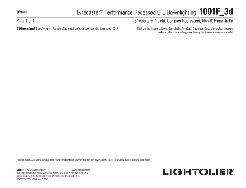 Lightolier Lytecaster 1001F_3d User manual