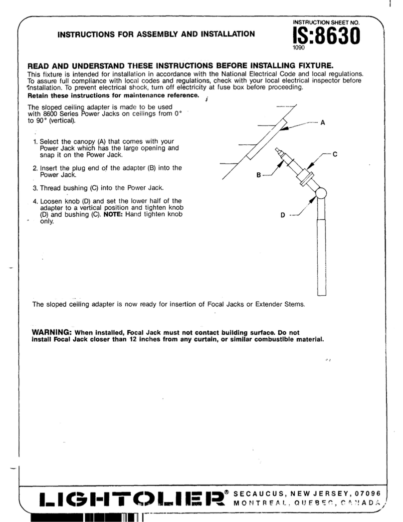 Lightolier FIXTURE Instruction Manual
