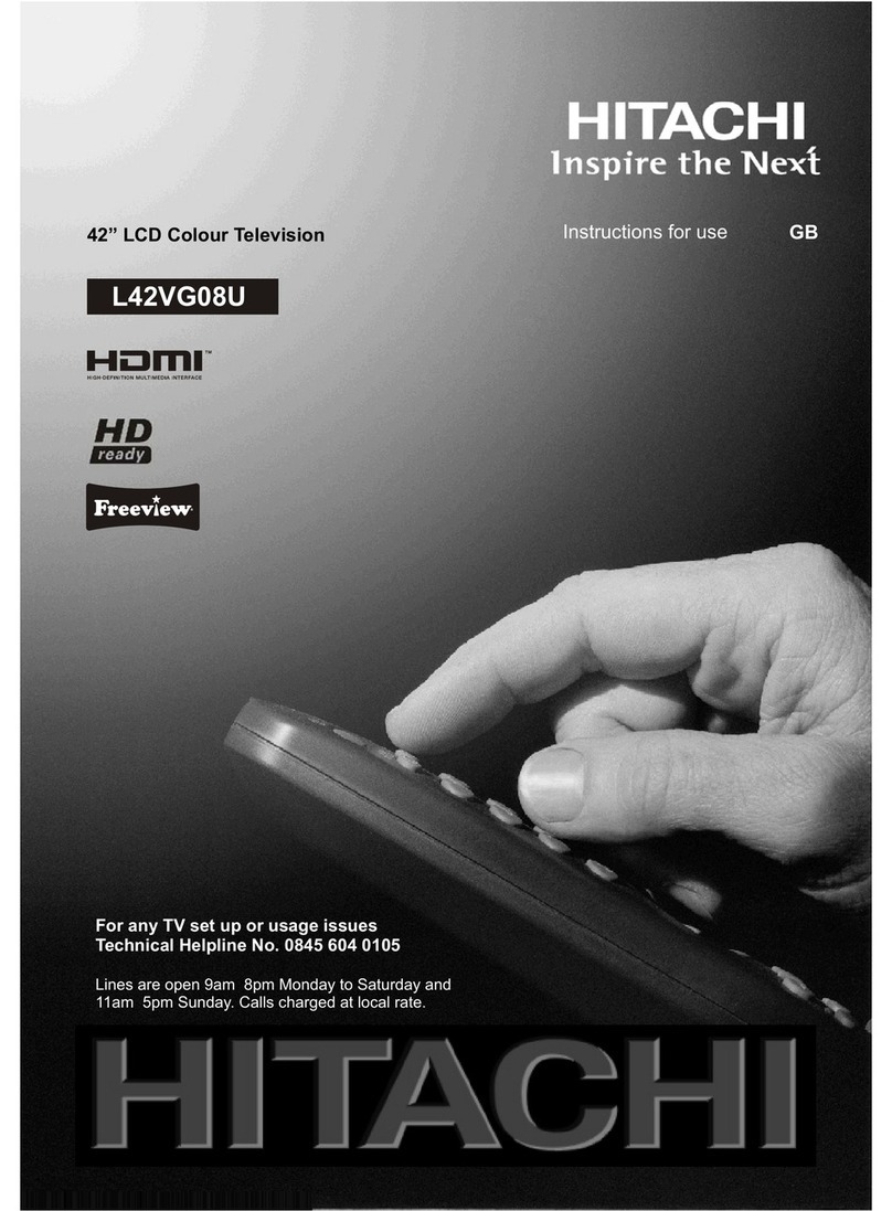 Hitachi L42VG08U User manual
