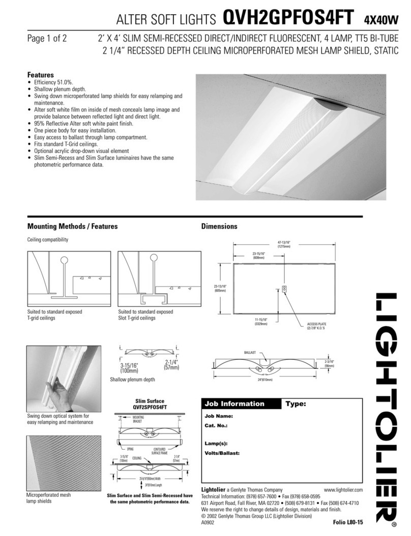 Lightolier QVH2GPFOS4FT User manual