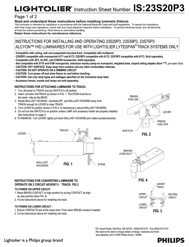 Lightolier Alcyon 23S20P3 Guide