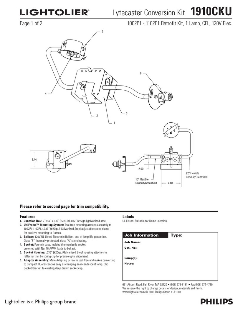 Lightolier Lytecaster 1910CKU User manual
