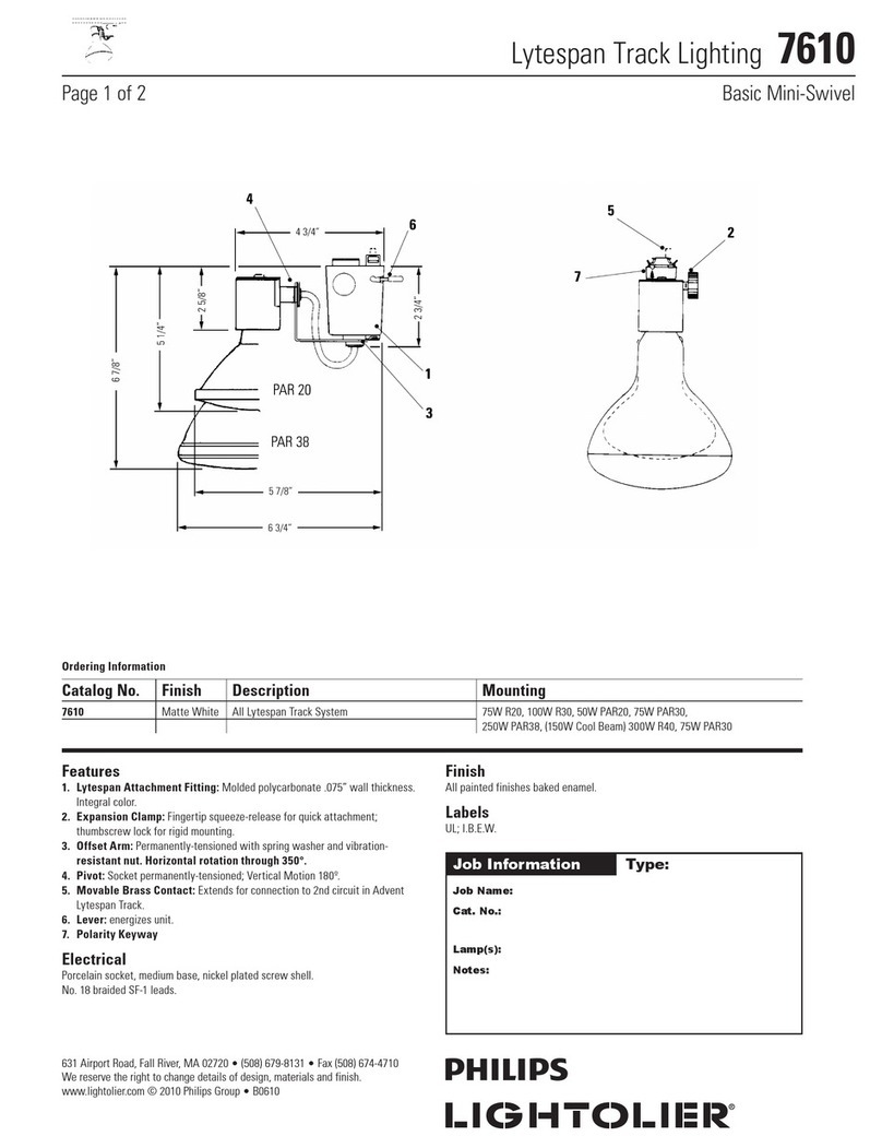 Lightolier Lytespan 7610 specification