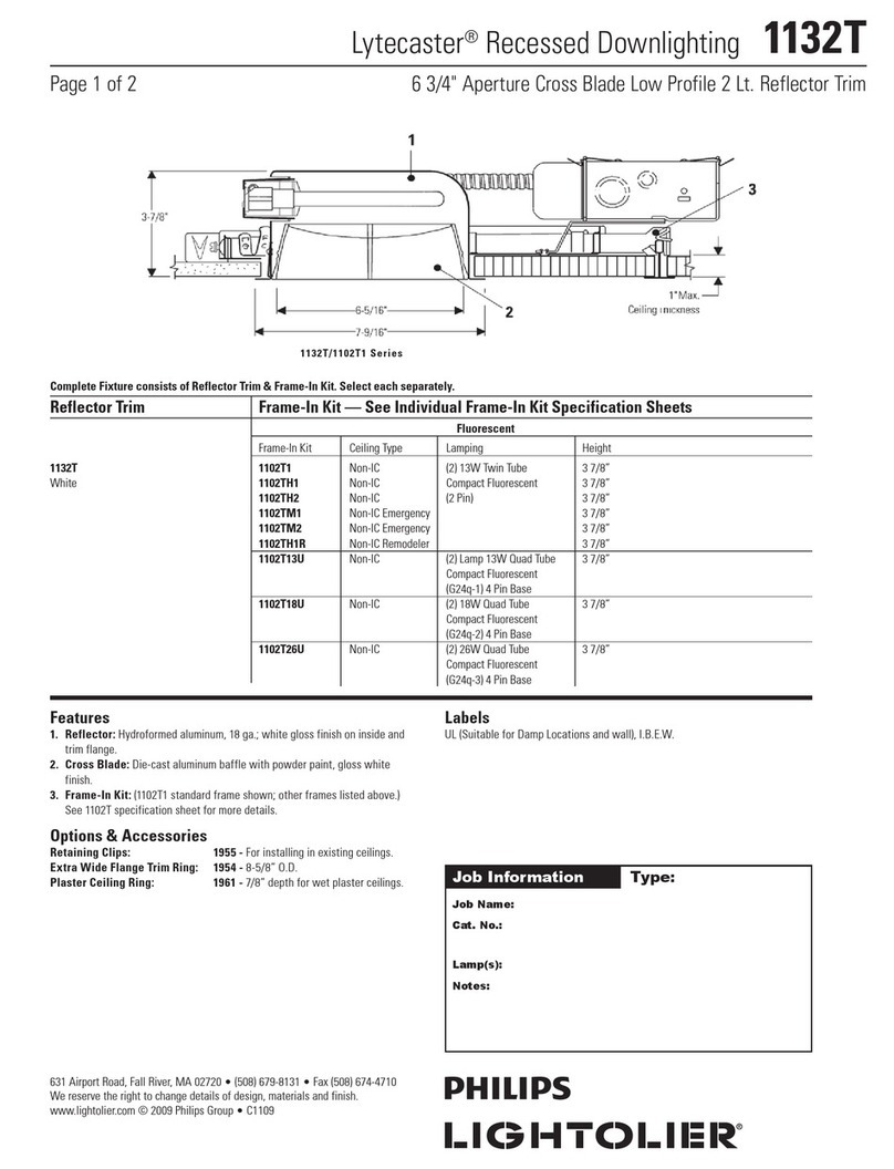 Lightolier Lytecaster 1132T User manual