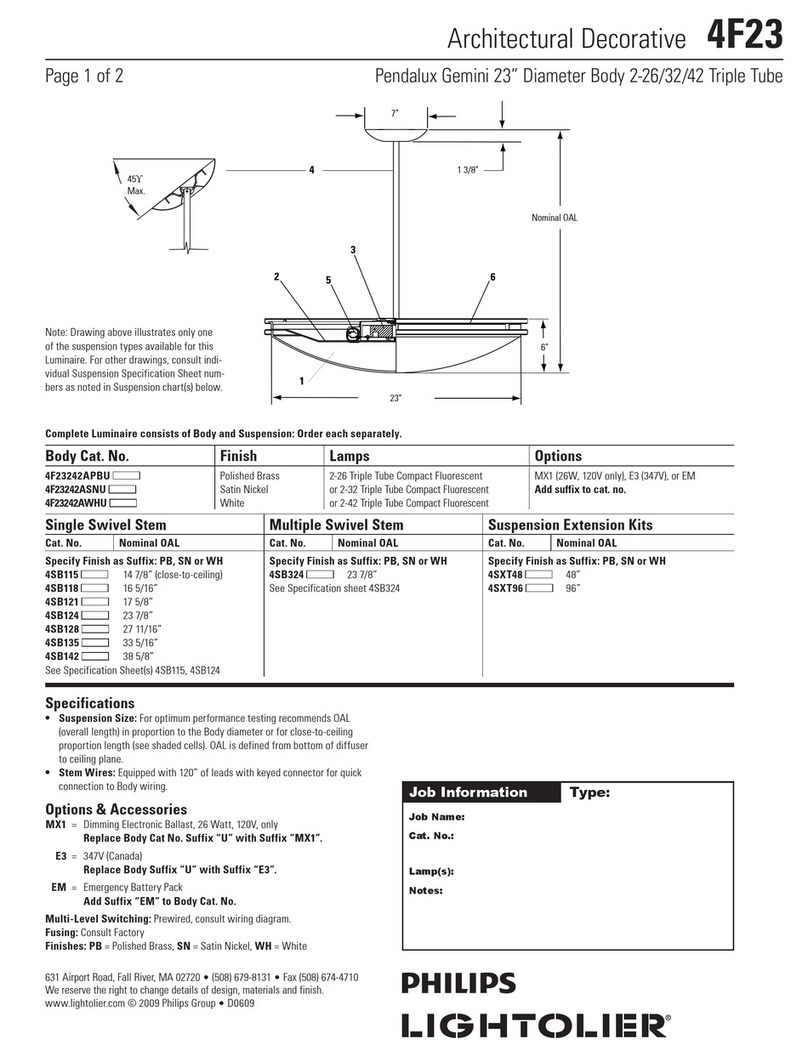Lightolier 4F23 User manual