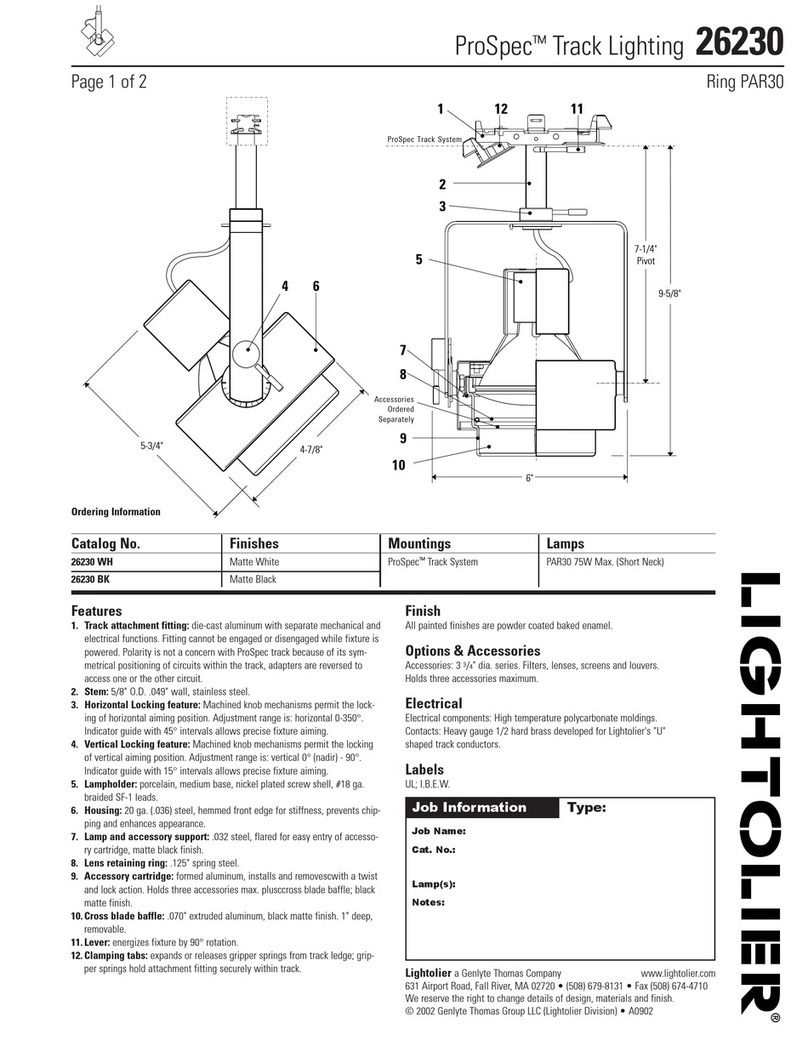 Lightolier ProSpec 26230 User manual