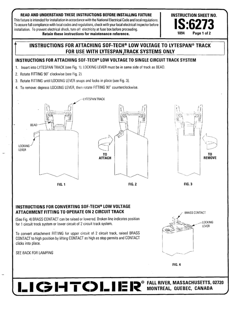 Lightolier SOF-TECH Instructions for use